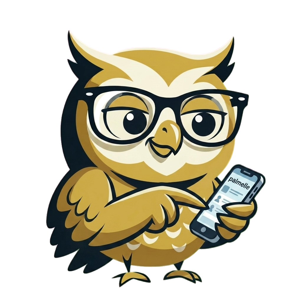 Palmelle owl pointing the way